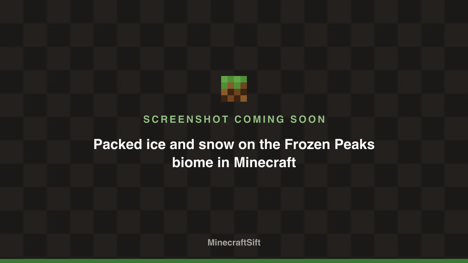 Packed ice and snow on the Frozen Peaks biome in Minecraft