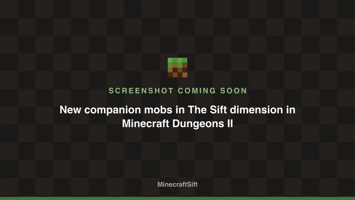 New companion mobs in The Sift dimension in Minecraft Dungeons II