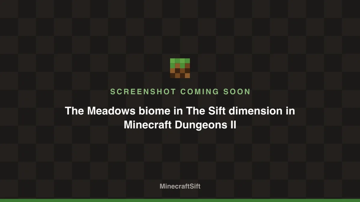 The Meadows biome in The Sift dimension in Minecraft Dungeons II